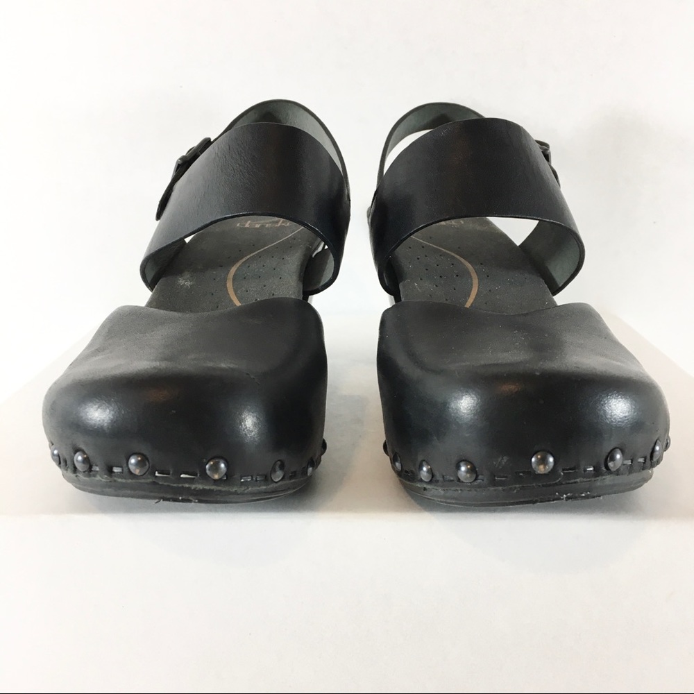 DANSKO Black Leather Shoes SZ 38